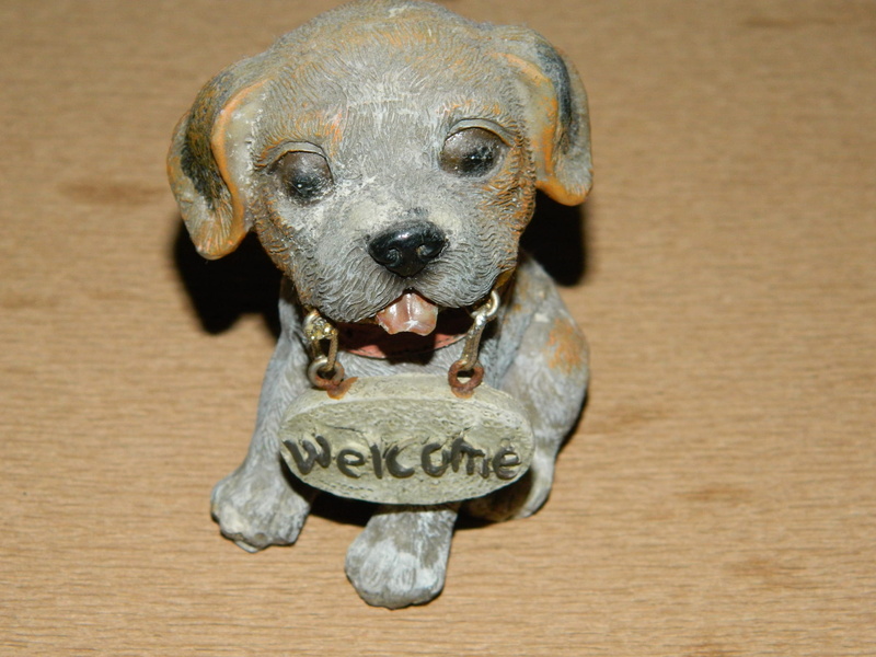 domestic animals, mammal, pet, homedecor, vertebrate, sign, welcome, no people, animal, wood - material, statue, object, dog, 1080P, item, pets, looking at camera