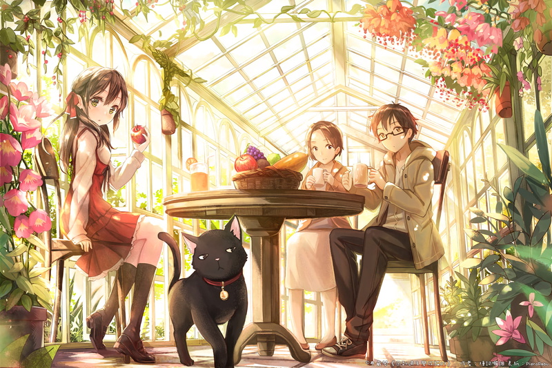 dog, flowers, statue, male likeness, sculpture, Anime, representation, one animal, eating, domestic, creativity, nature, drinks, human representation, anime boy
