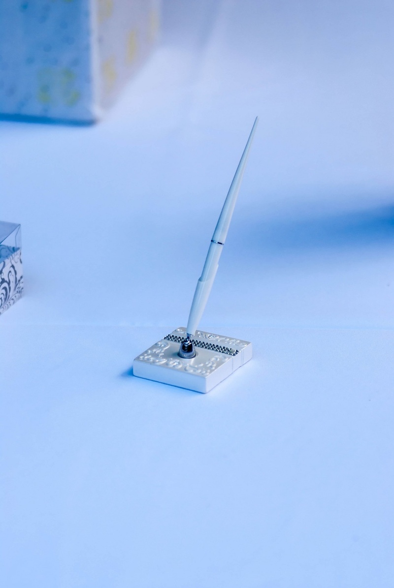 wedding, ceremony, snow, still life, pencil, communication, close-up, wireless technology, copy space, feather, pen, technology, no people, day, focus on foreground
