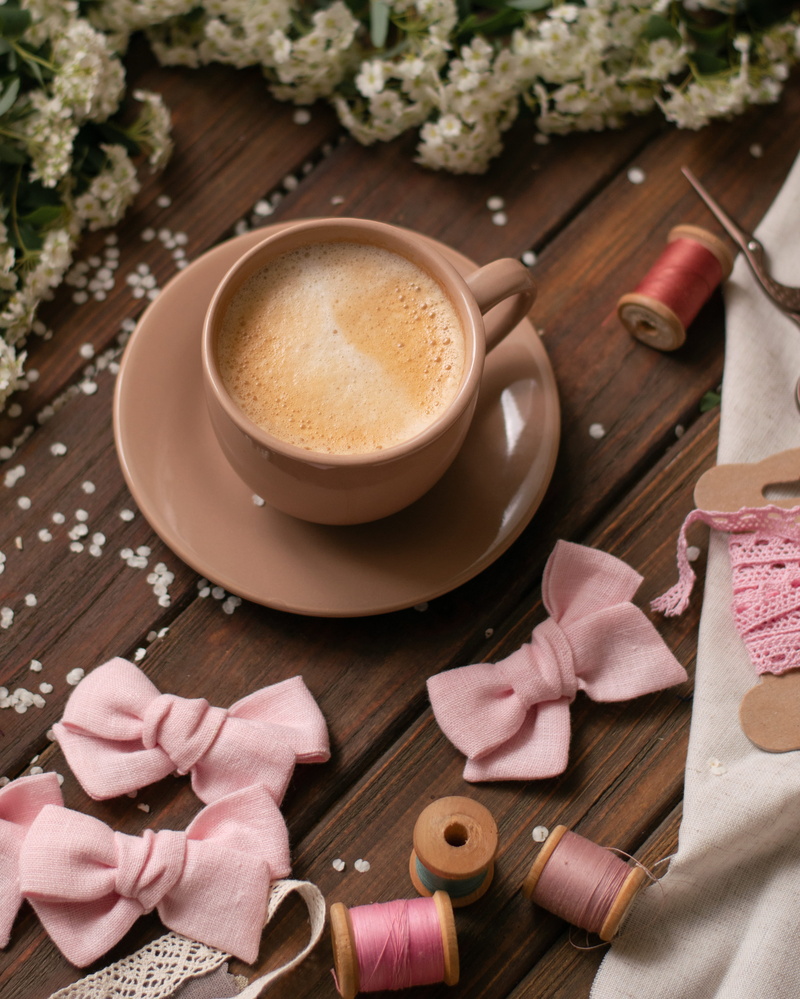 coffee, no people, flower, crockery, beverage, home decor, blossom, refreshment, latte, drink, hot drink, person, plant, egg, wood - material, food, saucer
