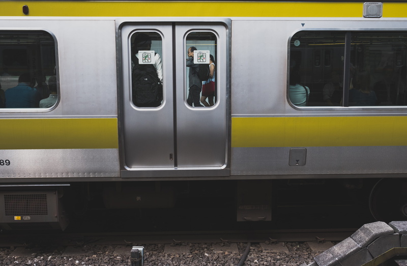 commute, train - vehicle, station, window, day, land vehicle, transportation, people, railroad station platform, mode of transportation, subway train, yellow