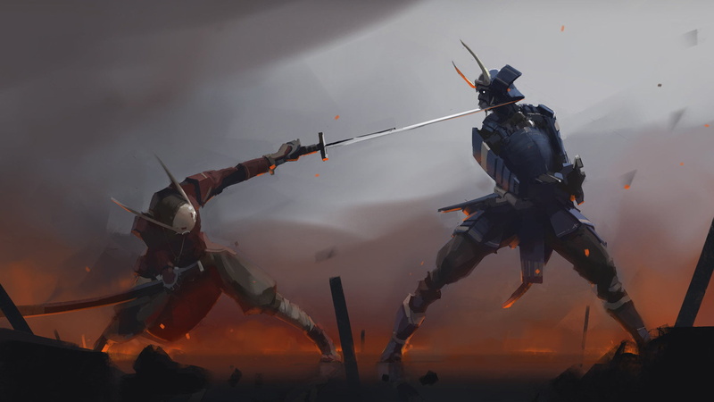 Katana, Sword, Armor, 1080P, Fight, Samurai, Fantasy, Warrior