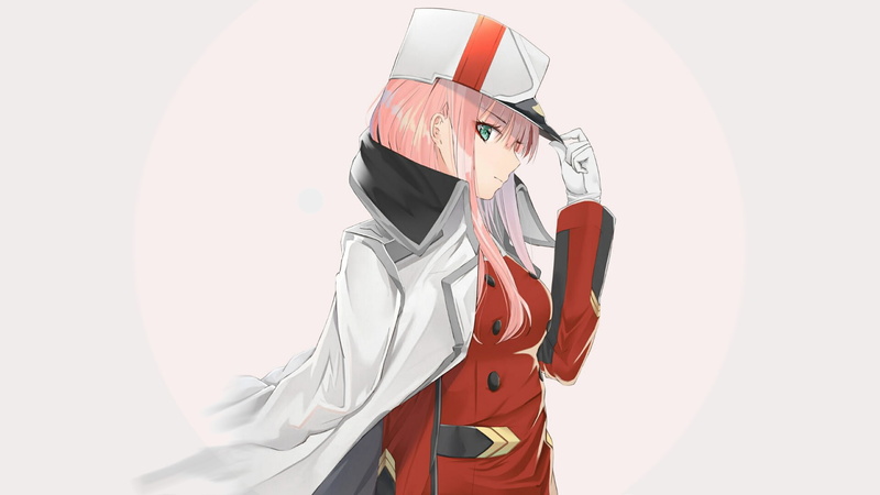 gloves, protection, standing, headwear, clothing, uniform, indoors, 1080P, three quarter length, zero two, front view, technology, one person, waist up