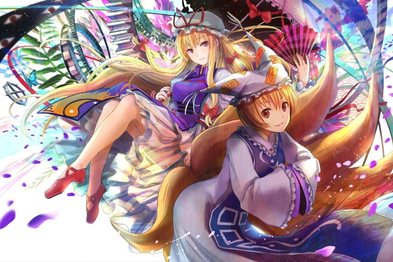 mount, fuji, yakumo, wide, sleeves, 720P, yukari, choko, touhou, ran