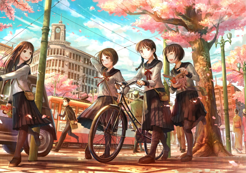 choko, uniforms, school, fuji, 1080P