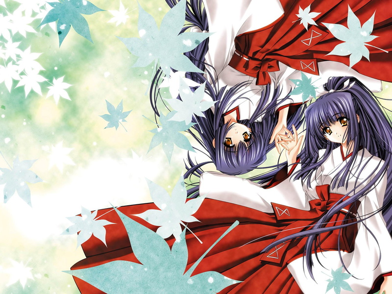 Kuraki Mizuna, 720P, Moonlight Lady, miko, anime girls, anime