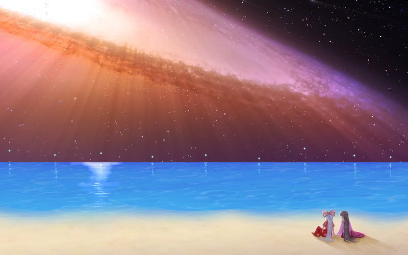 Fujiwara no Mokou, 1080P, Touhou, Kaguya Houraisan, Anime