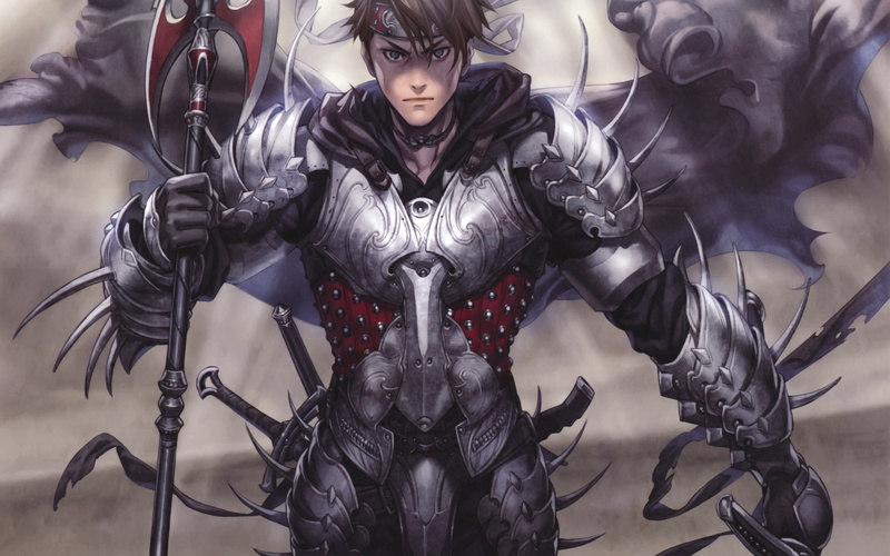 blue, weapons, eyes, foo, 4K, midori, anime, warriors, boys, artwork, armor
