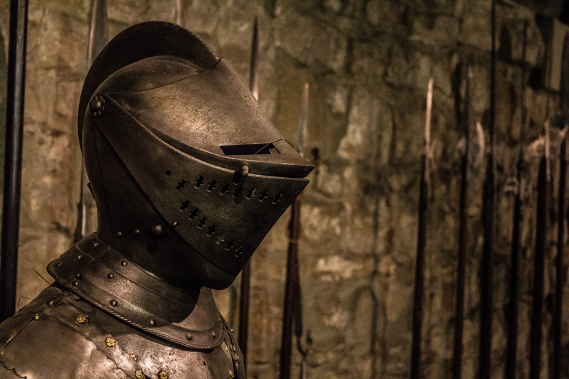 bowl, safety, wall, nature, 5K, gray, armour, flagstone, armor, wood - material, metal, side view, human, the past, day, tree, no people, knight, helmet