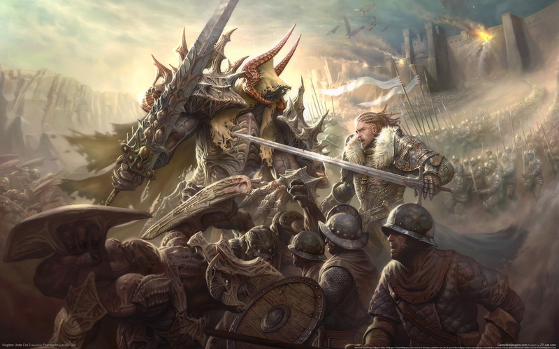 sword, kingdom, 2K, hd, video games, under, army, battle, fire