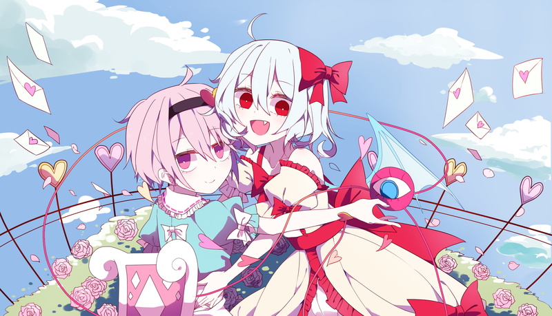 Anime, Remilia Scarlet, Touhou, Satori Komeiji, 2K