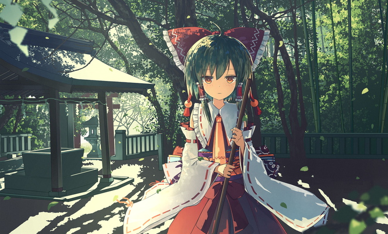 Anime, Reimu Hakurei, Touhou, 1080P