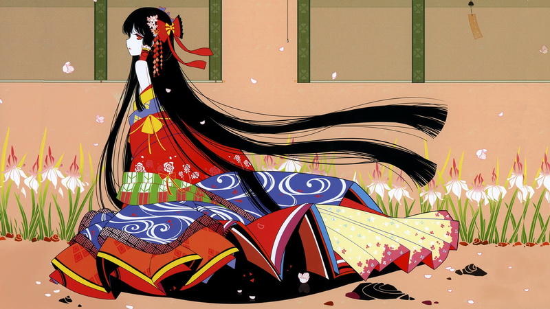 clothing, traditional clothing, anime girls, outdoors, representation, amusement park, festival, decoration, colorful, women, Hakurei Reimu, Touhou, adult