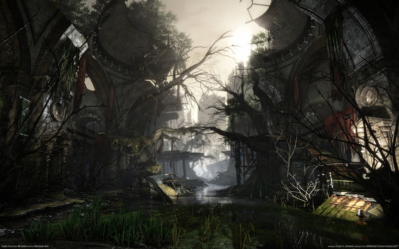 2K, drawing, video games, ruins, overgrowth, crysis, hd