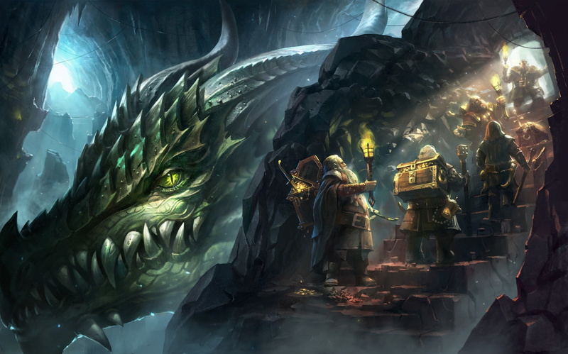 Torch, Fantasy, 1080P, Dragon, Dwarf, Treasure, Man