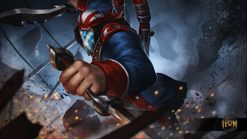 Heroes of Newerth, hon, 1080P, scout, Continental Rebel, Independence Day, moba, art