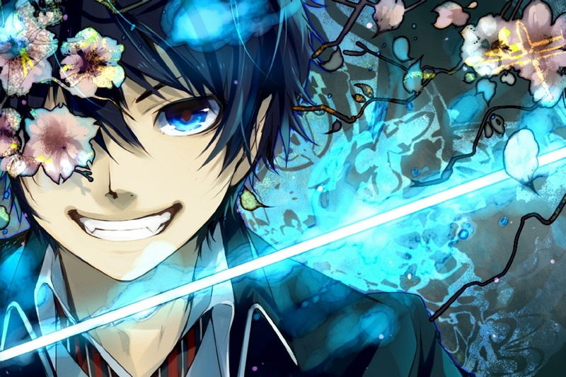 animal, swimming, flowering plant, glass - material, Anime, school of fish, full frame, marine, animal themes, 1080P, Kurikara (Blue Exorcist), animal wildlife