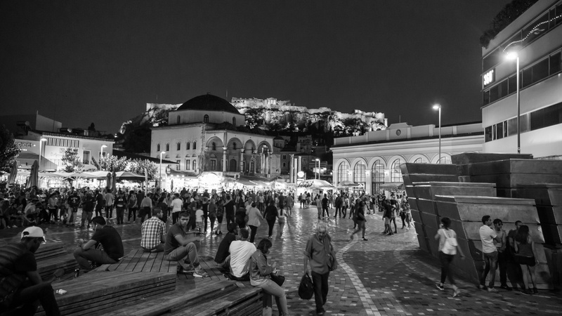athena, nature, θέα, lights, κέντρο, men, view, large group of people, illuminated, ακρόπολη, μοναστηρακι, crowd, city, building, athina, lifestyles, light