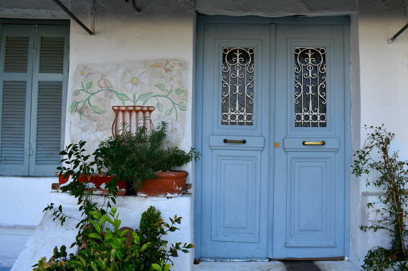 wall - building feature, athens, closed, house, nature, door, building, 4K, security, no people, built structure, growth, anafiotika, safety, greece, front door