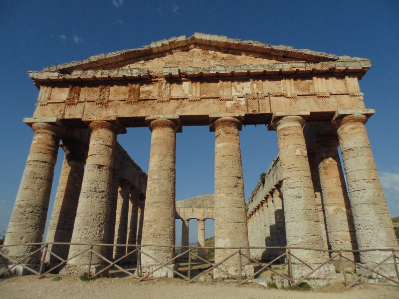 front, bad condition, history, sicily, pediment, travel, low angle view, segesta, architecture, ancient civilization, greek, outdoors, 2K, travel destinations