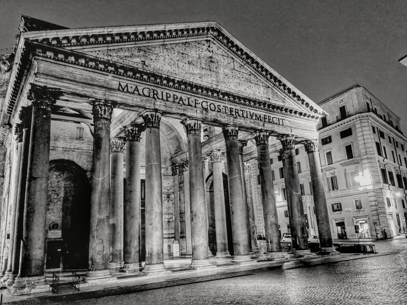 day, piazza della rotonda, low angle view, history, travel destinations, religion, rome, historic, sky, art and craft, 4K, facade, built structure, no people