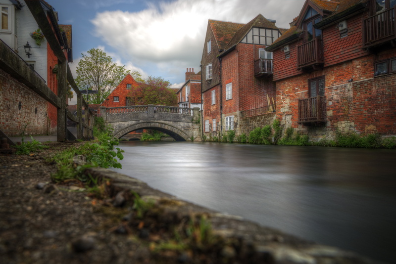 river, town, street, architecture, old town, urban Scene, 5K, mariusz, old, EUROPE, history, concrete, foot bridge, gray, canal, uk, house, england, historic  architecture
