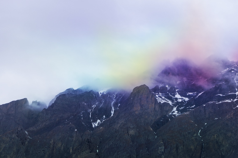 tranquil scene, smoke, 5K, rocky, beauty in nature, mountain, landscape, foggy, fog, tranquility, rock - object, rock, mountain range, no people, cloud - sky
