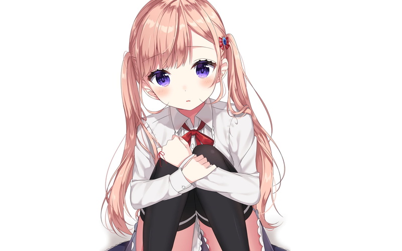 hairstyle, studio shot, indoors, women, 1080P, looking at camera, Koi to Uso, front view, blond hair, standing, representation, one person, cut out, copy space
