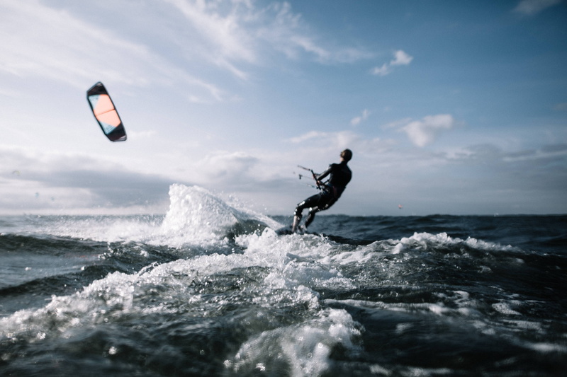 kiting, action, kite, surfing, adventure, leisure, 4K