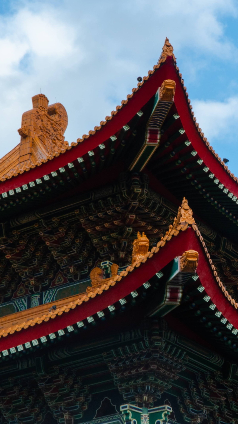 cloud - sky, memorial hall, roof tile, tile roof, human, belief, person, nature, day, built structure, building, place of worship, shrine, building exterior