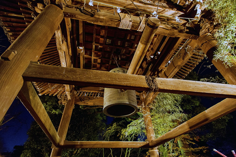 plant, day, built structure, bamboo, japan, night, wood, wood - material, bell hall, bell, 5K, tree, roof, old, low angle view, no people, bamboo - material
