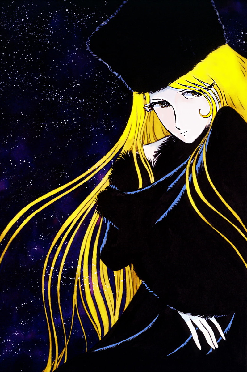 water, Galaxy Express 999, no people, star - space, anime girls, clothing, arts culture and entertainment, sea, underwater, 720P, black color, illuminated