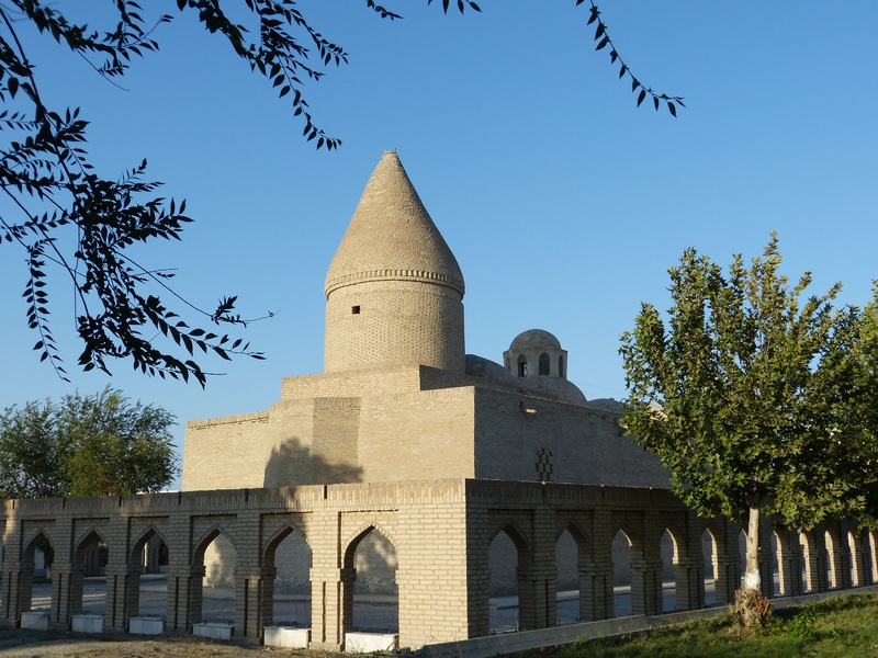 building, travel, sunlight, bukhara, 4K, religion, uzbekistan, travel destinations, place of worship, day, built structure, building exterior, tree, spire