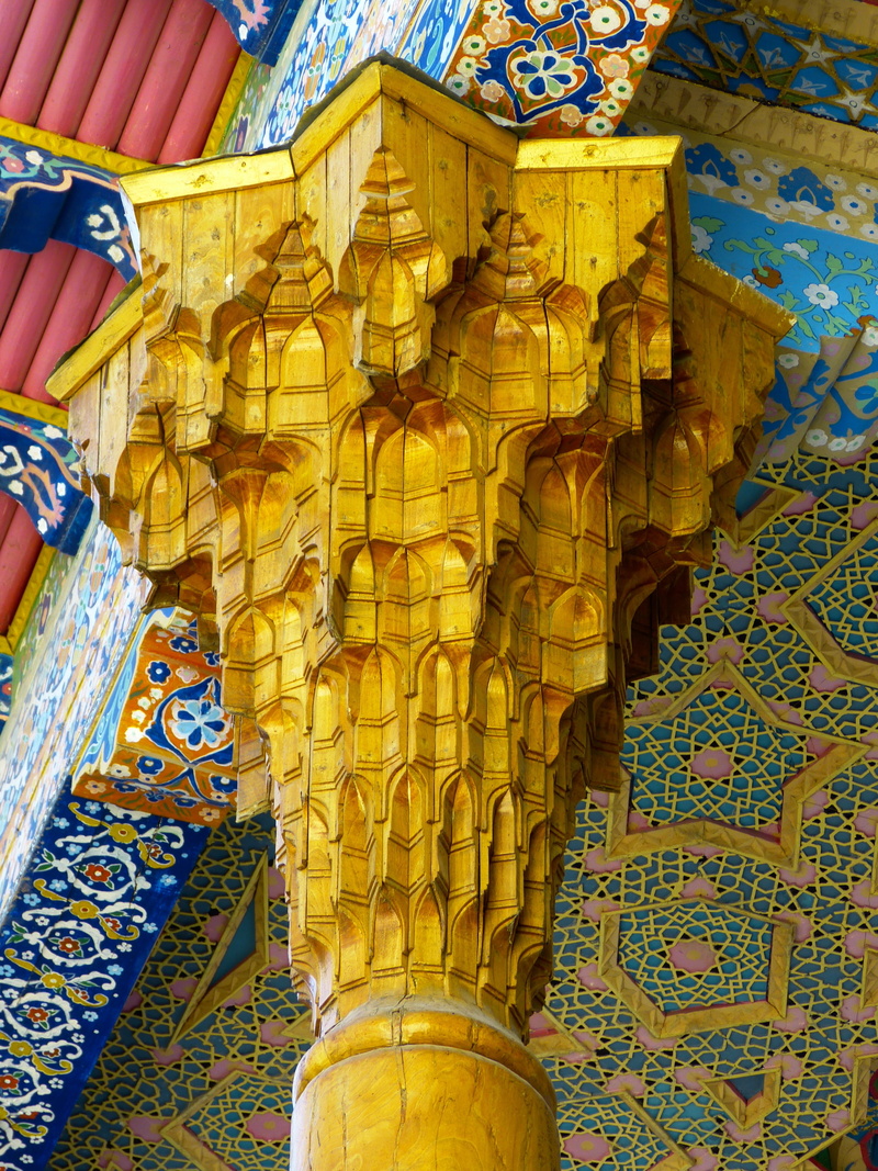 columnar, creativity, sculpture, no people, ornate, ceiling, the past, day, place of worship, spirituality, pattern, statue, art and craft, religion, uzbekistan
