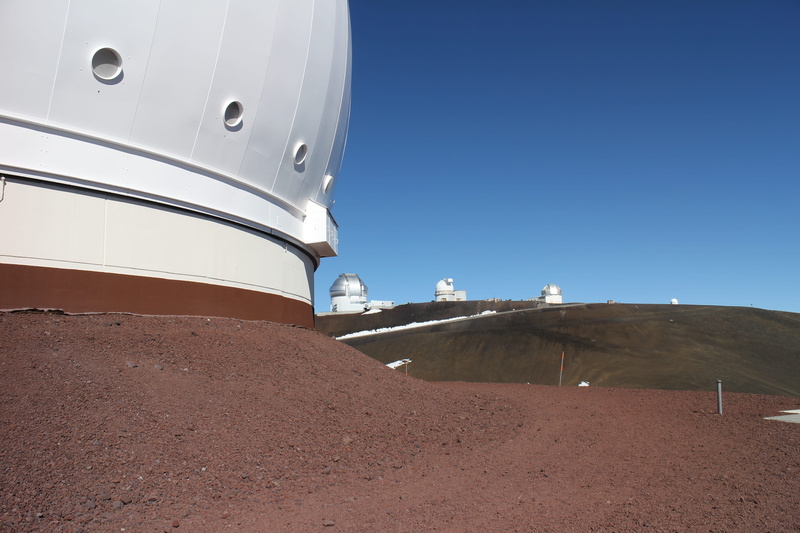 outdoors, copy space, luxury, architecture, land, day, blue, ship, nautical vessel, nature, landscape, observatory, hawaii, united states, mauna kea, no people