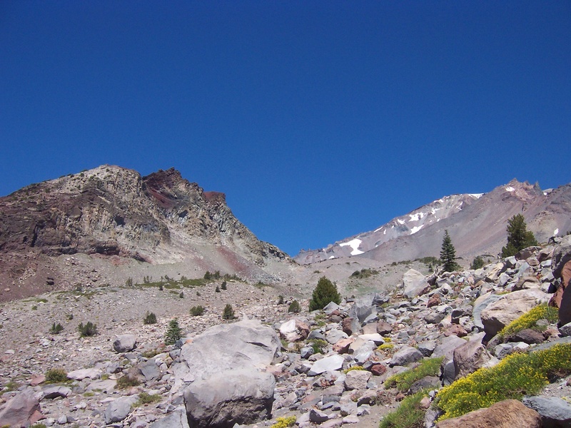 plant, mount shasta, rock, top, volcano, high, 1080P, volcanic, scenics - nature, copy space, summit, rock - object, tranquil scene, day, mountain range
