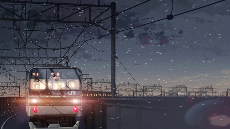 1080P, snowing, travel, architecture, illuminated, connection, Makoto Shinkai, built structure, transportation, bridge - man made structure, motor vehicle