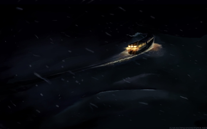 fire, fire - natural phenomenon, dark, Makoto Shinkai , lighting equipment, illuminated, 720P, transportation, motion, night, no people, boat, 5 Centimeters Per Second