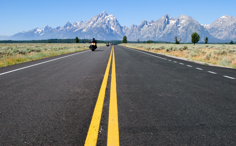 diminishing perspective, unitedstates, Head, Motor, United States, 4K, ontheroad, road marking, Park, nature, Clear, scenics - nature, Bikers, concrete