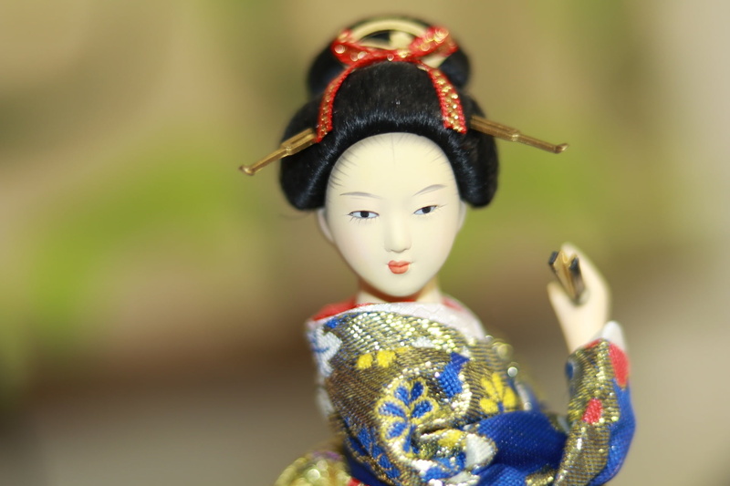 culture, japanese, traditional, fashion, woman, japan, kyoto, front view, antique, toy, focus on foreground, female, black hair, face, clothing, representation