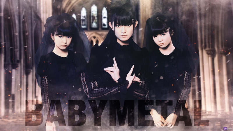 reflection, business, portrait, people, digital composite, young adult, adult, black color, babymetal, bangs, looking, 1080P, real people, indoors, women
