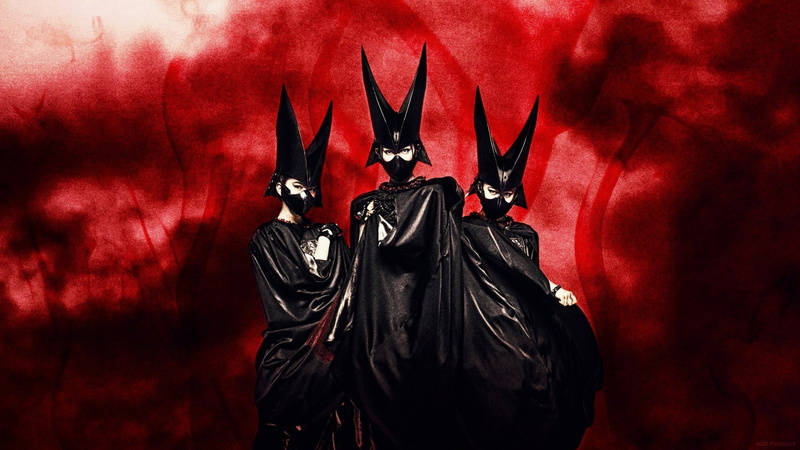 fear, 1080P, celebration, babymetal, horror, gothic style, black color, red, human representation, close-up, disguise, evil, no people, art and craft
