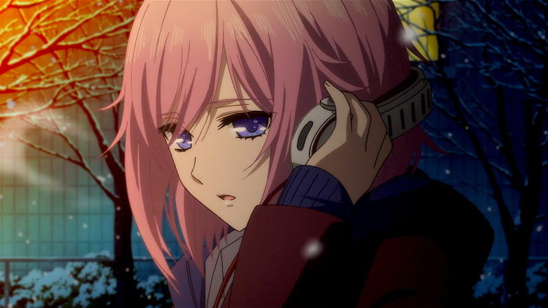 Purple Eyes, Citrus (Anime), 1080P, Twilight, Headphones, Cute, Citrus, Pink Hair, Matsuri Mizusawa, Anime