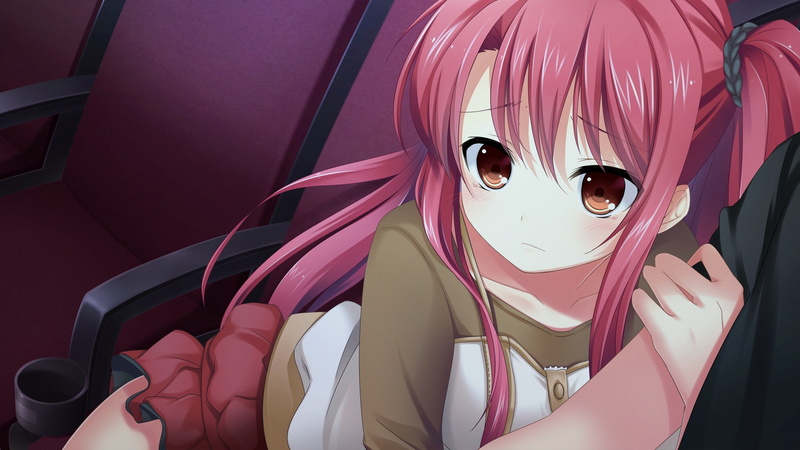 2K, yuzu, otonari, red, long, aihara, game, hug, koi, house, hair, yuu, sensou, brown, kagura, eyes, sugar
