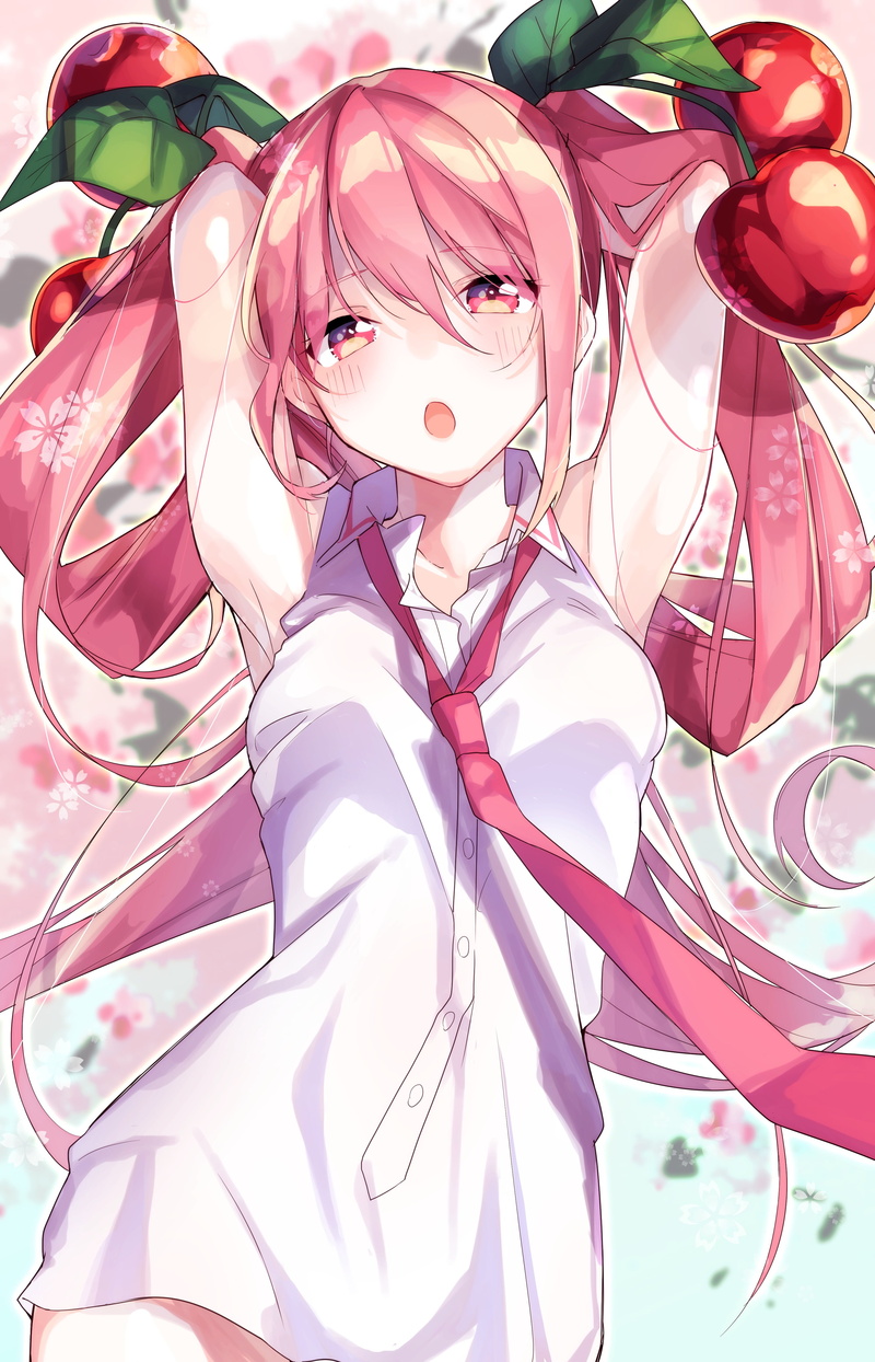 Hatsune Miku, anime, anime girls, Vocaloid, 4K, redhead, Sakura Miku