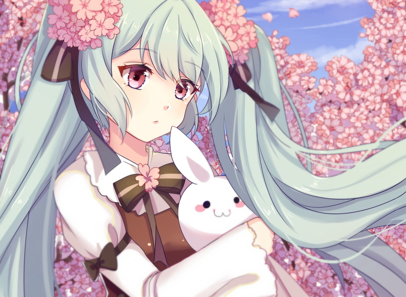 1080P, Sakura Miku, Vocaloid, Anime