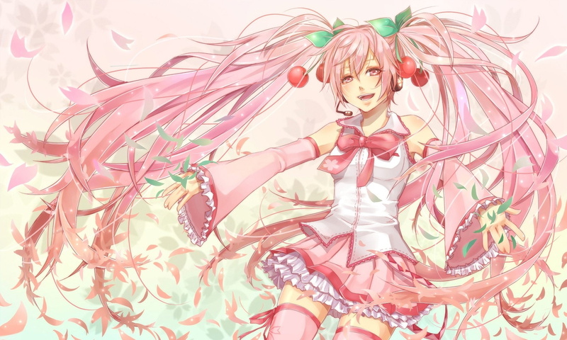 Hatsune Miku, Vocaloid, 1080P, Sakura Miku, Anime