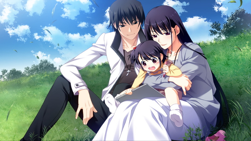 outdoors, day, land, females, men, plant, friendship, togetherness, sunlight, two people, Anime, Grisaia (Series), women, lifestyles, Grisaia No Kajitsu