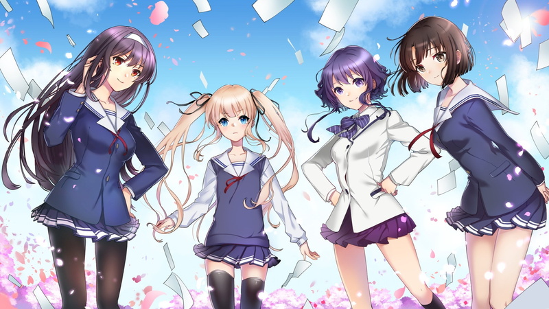 hairstyle, childhood, child, girls, females, people, indoors, clothing, front view, looking at camera, blond hair, togetherness, saekano how to raise a boring girlfriend