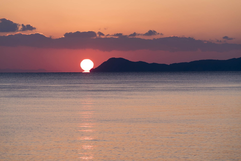 pacific, romantic sky, beach, sea, kii channel, tranquility, sky, horizon, sun, 1080P, environment, nature, cloud - sky, no people, tranquil scene, scenics - nature